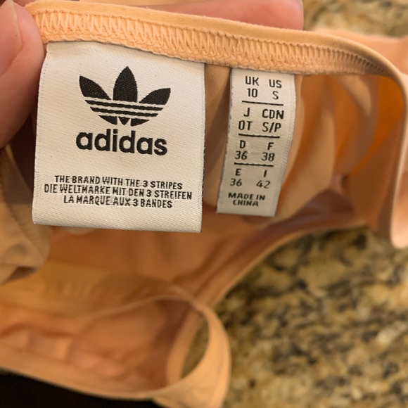 Adidas logo WOMENS ORIGINALS TREFOIL SWIMSUIT DUST PINK Small - Picture 5 of 6